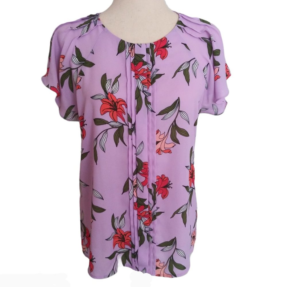 Worthington Lilac Blouse Size Petite Large